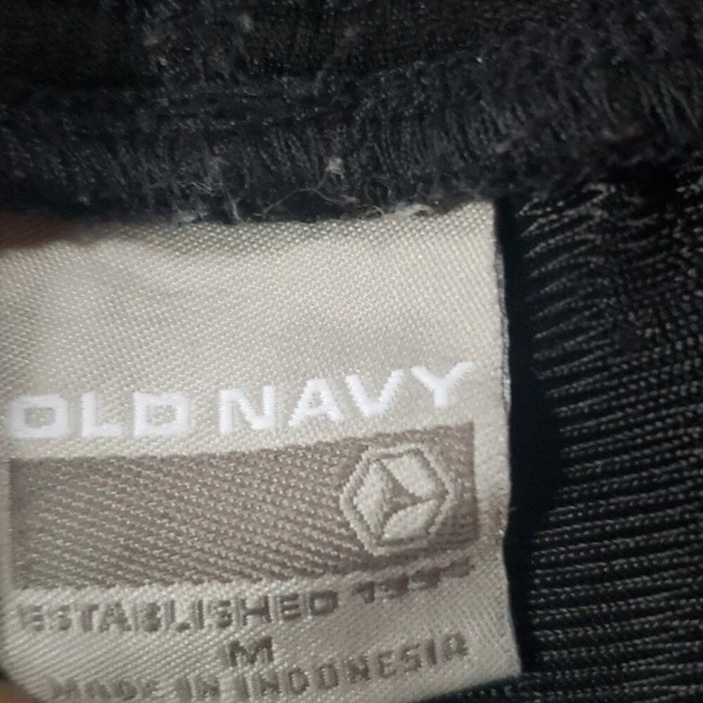OLD NAVY Boys Youth Medium Shorts Black with white stipes on side